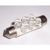  Sufitka červená, 6 WIDE LED, 39mm, 1ks 
