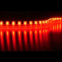 Flexibilní (ohebný) supersvítivý nalepovací LED diodový PVC pásek, 12V 48cm LED, červené světlo, 1ks 
