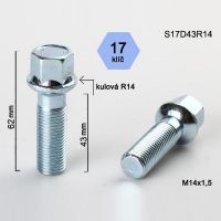 Šroub M14x1,5x43 koule R14, klíč 17; výška 62  