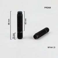 Šteft (svorník) M14x1,5x45+15 oboustranný závit, černý, celková délka 68  